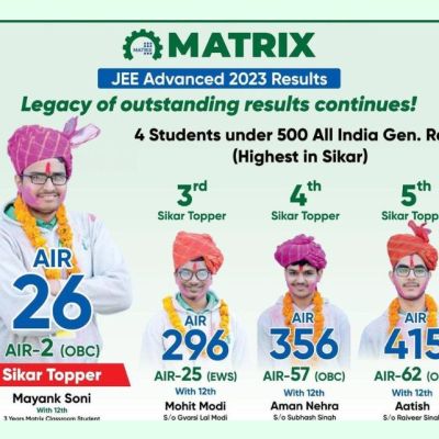 Matrix JEE Advanced Result 2023 Toppers