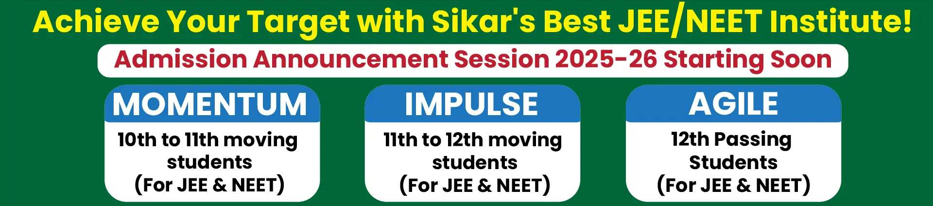 Best IIT JEE/NEET Coaching in Sikar